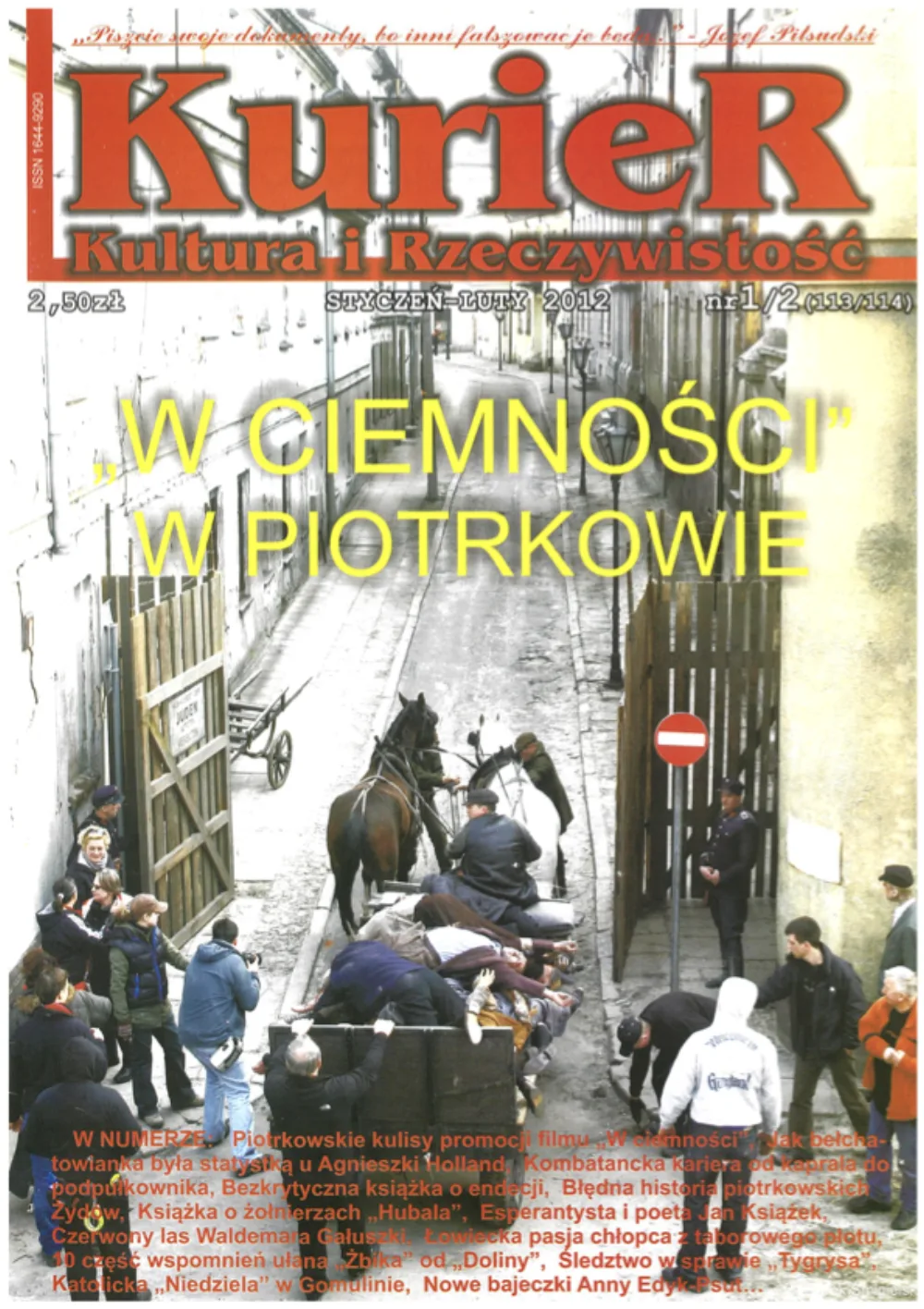 Okładka KurieRa z materiałem o filmie W ciemności