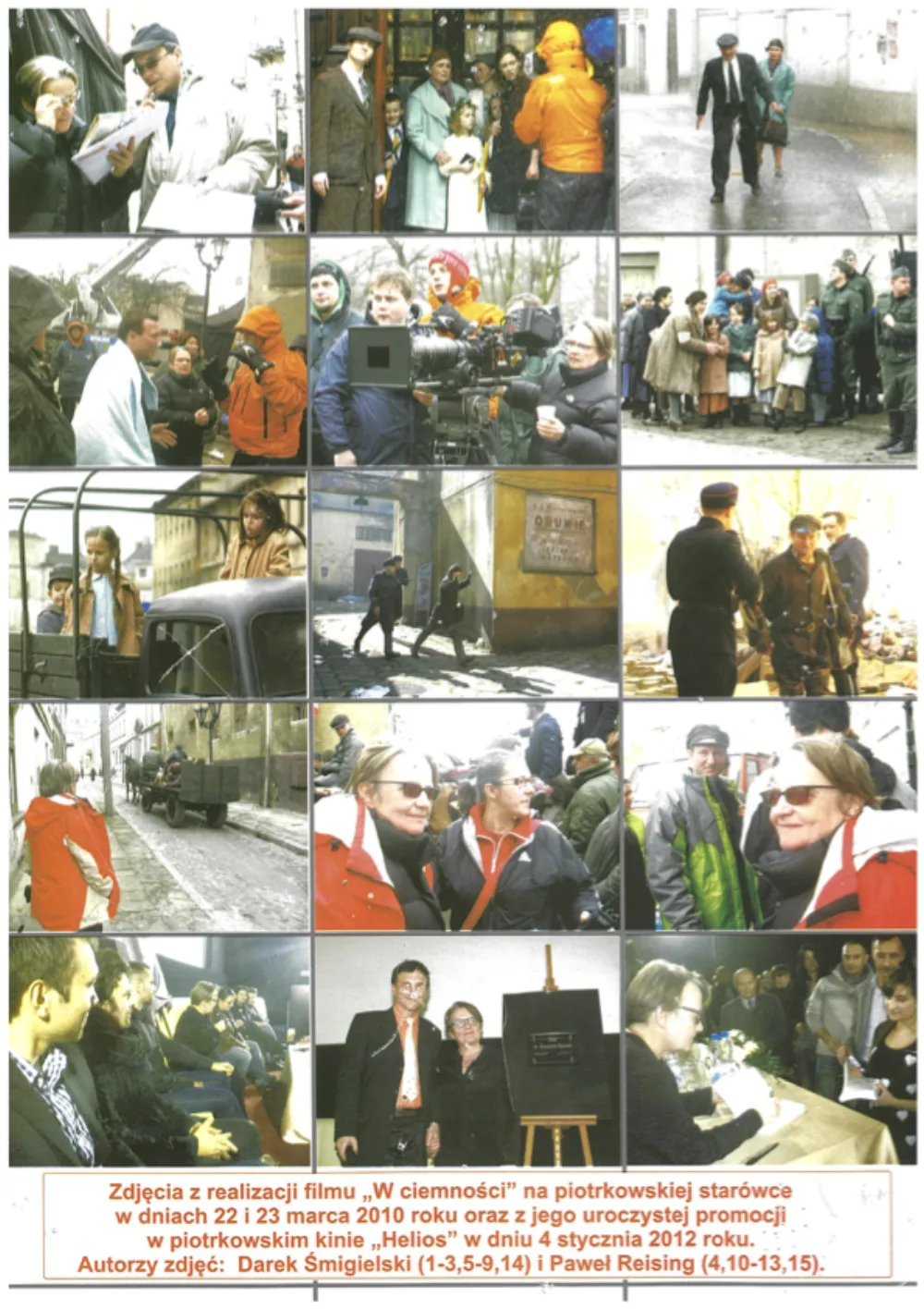 Zdjęcia z realizacji filmu W ciemności w Piotrkowie